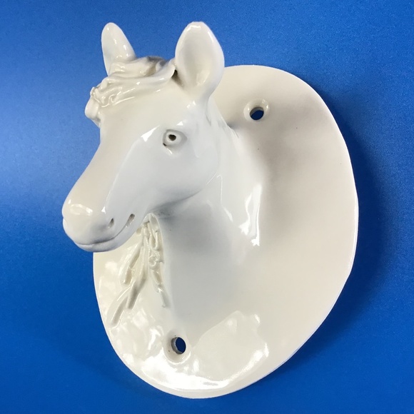 Vintage Horse Ceramic Wall Mount Hook Decor Handcrafted Signed 1992 - Picture 2 of 12
